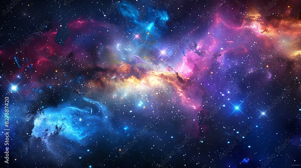 Obraz premium Cosmic Nebula Illustration