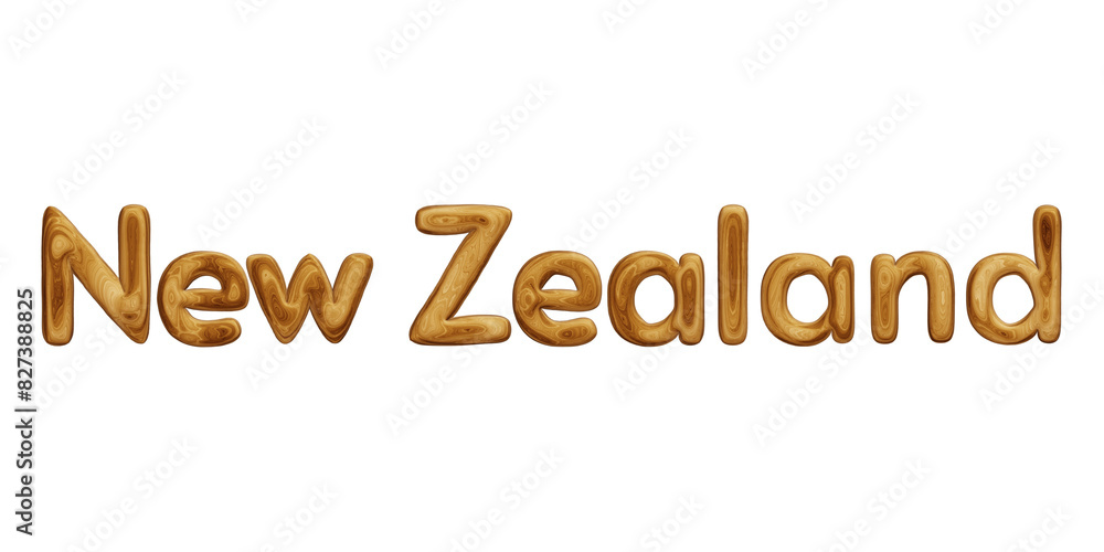 Wooden New Zealand text for country concept Wooden New Zealand text for country concept