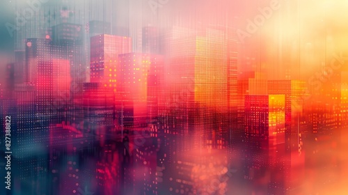 Wallpaper Mural A minimalist image capturing low fidelity effects, with a simple, abstract pattern disrupted by visual noise and glitches. The photograph emphasizes the charm of imperfect digital rendering, creating Torontodigital.ca