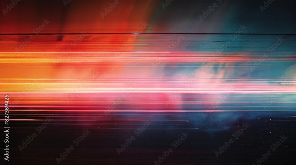An abstract photograph of VHS stripes, with horizontal lines running across a dark background. The image captures the tactile quality of analog video playback and the unique patterns created by tape An abstract photograph of VHS stripes, with horizontal lines running across a dark background. The image captures the tactile quality of analog video playback and the unique patterns created by tape