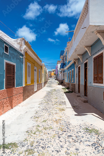 street in the town, Sal Rei, Boa Vista, Cape Verde