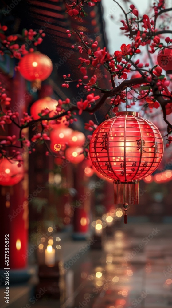 Red Lanterns Greet the Chinese New Year Red Lanterns Greet the Chinese New Year