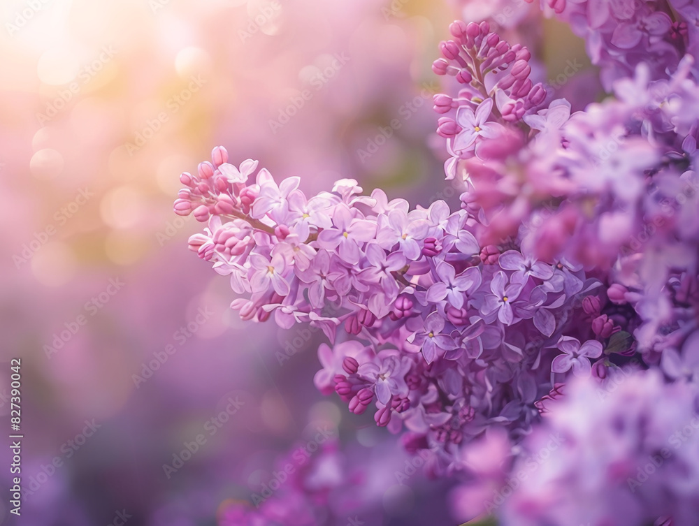 Floral spring background with purple lilac flowers with bright blur bokeh background Floral spring background with purple lilac flowers with bright blur bokeh background