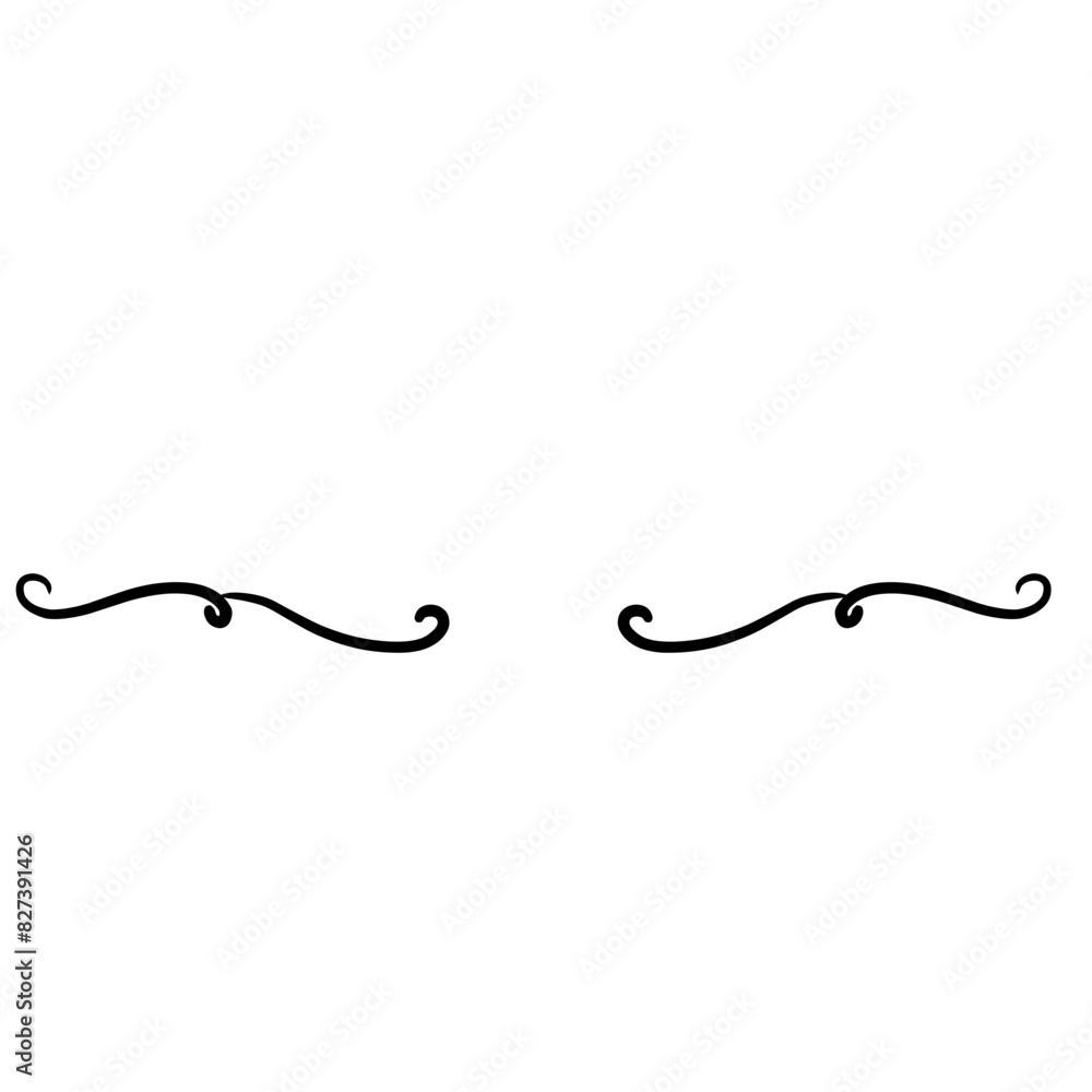 Collection of Handdrawn swirls and curles. Design element of ornaments for wedding cards, in invitations, save the date cards, flyers for restaurant Collection of Handdrawn swirls and curles. Design element of ornaments for wedding cards, in invitations, save the date cards, flyers for restaurant