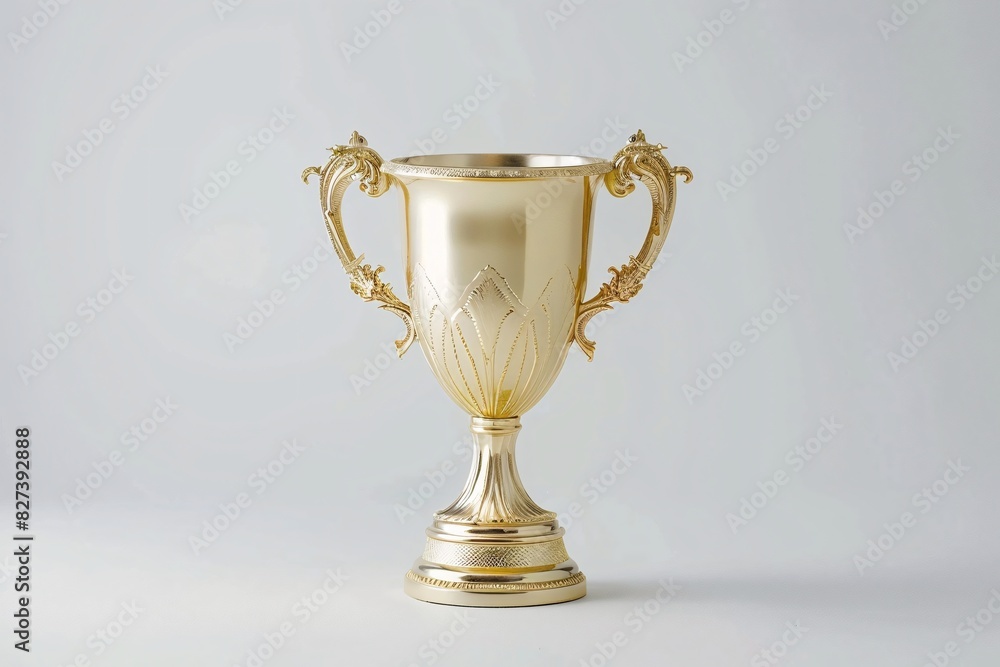 Trophy Cup with Two Handles on a White Background Trophy Cup with Two Handles on a White Background