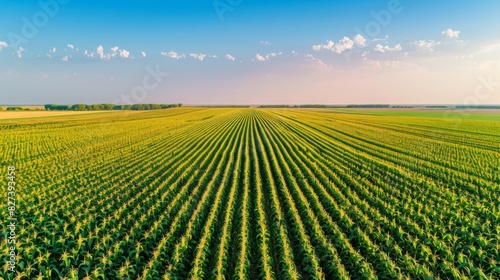 The panoramic cornfield landscape