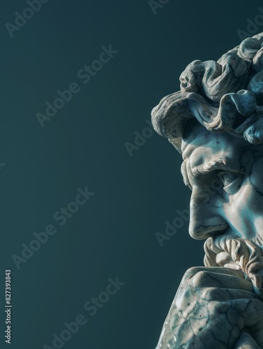 Philosopher Statue Embodies Stoic Philosophy photo