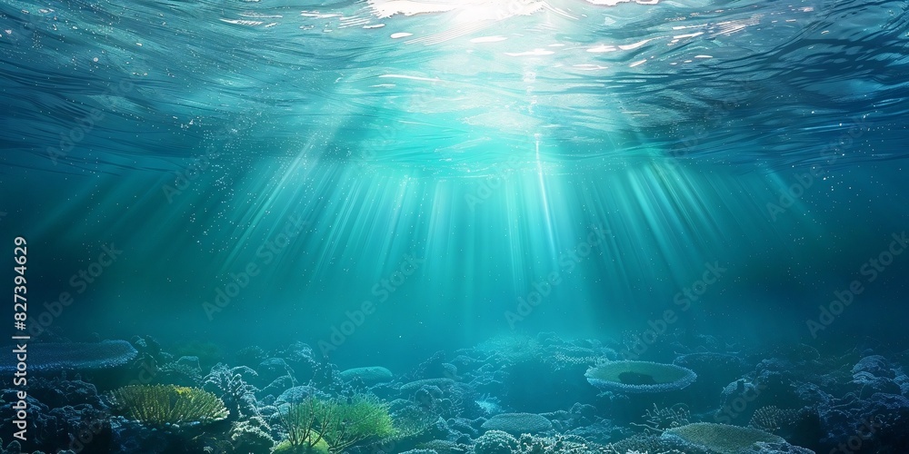 Underwater Photography of a Sunbeam Underwater Photography of a Sunbeam