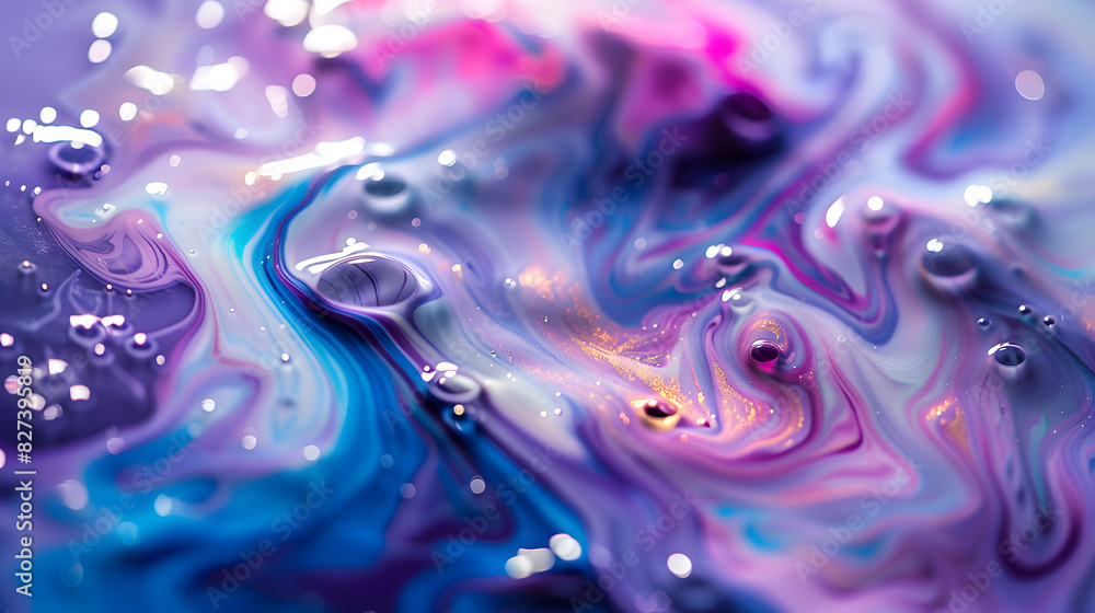 A painting of a swirl of colors with a blue and green background A painting of a swirl of colors with a blue and green background