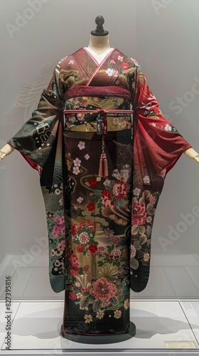 A kimono with a floral pattern © Du
