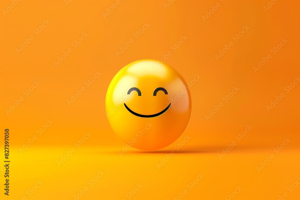 Smiling emoji - happy emoticon on yellow background. Beautiful simple AI generated image in 4K, unique. Smiling emoji - happy emoticon on yellow background. Beautiful simple AI generated image in 4K, unique.