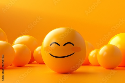 Wallpaper Mural Happy smiley face - icon. Beautiful simple AI generated image in 4K, unique. Torontodigital.ca