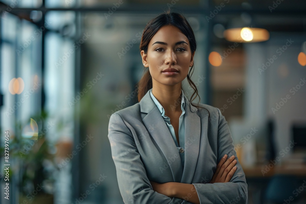 Professional Businesswoman in a Modern Office Environment Professional Businesswoman in a Modern Office Environment