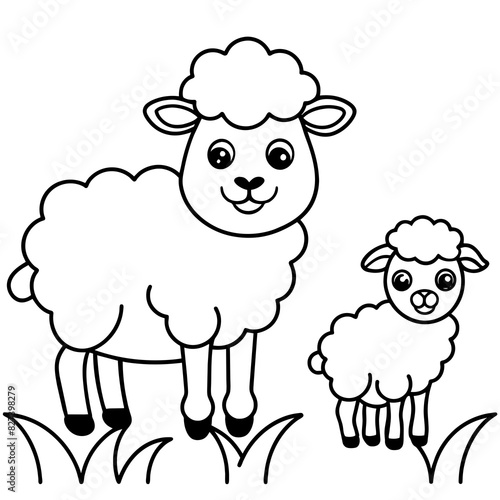 sheep vector silhouette illustration