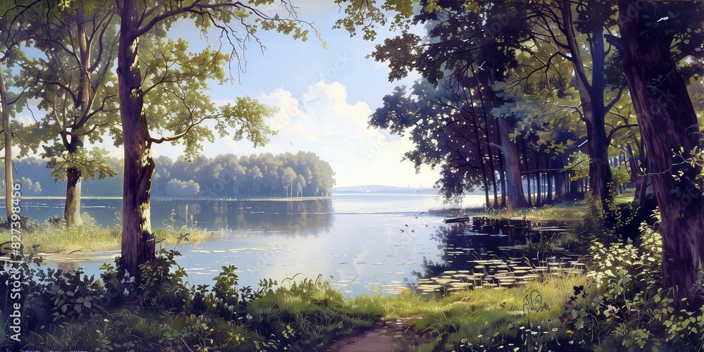 Obraz premium AI generated illustration of unseen Central Ohio landscapes