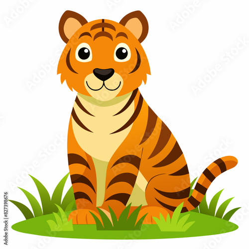 tiger cartoon vector illustration