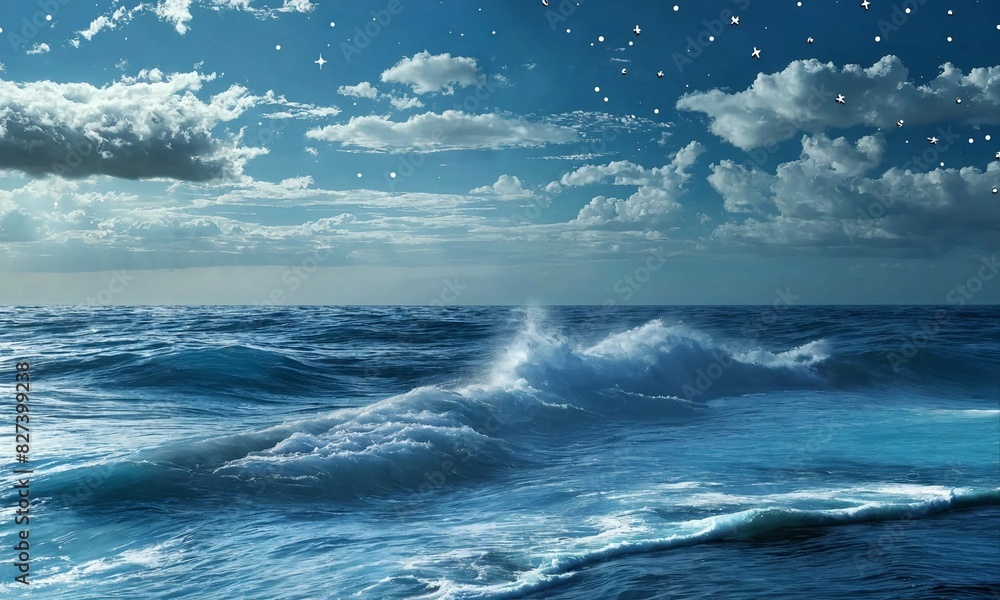 Quiet blues moment at sea Quiet blues moment at sea