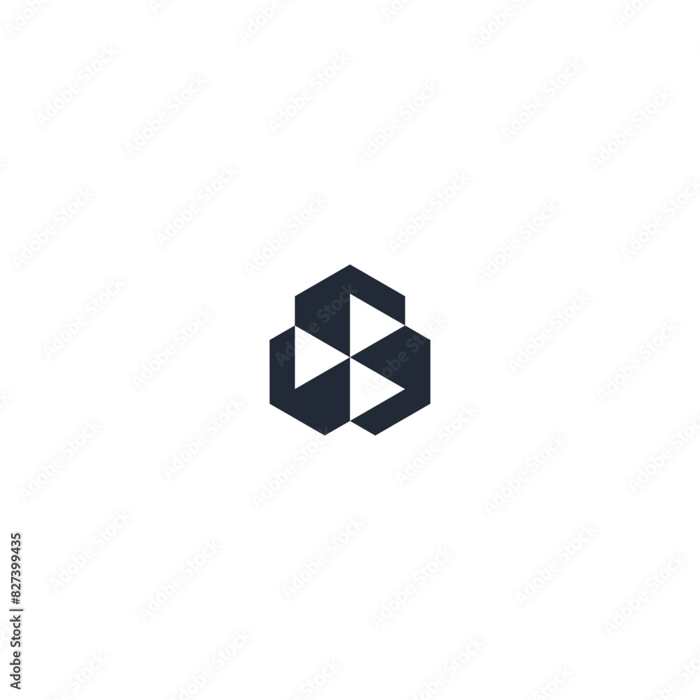 cube logo icon, 3 dimensional hexagonal symbol design cube logo icon, 3 dimensional hexagonal symbol design