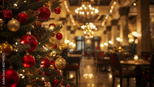 Christmas Tree in Festive Restaurant © Mandeep