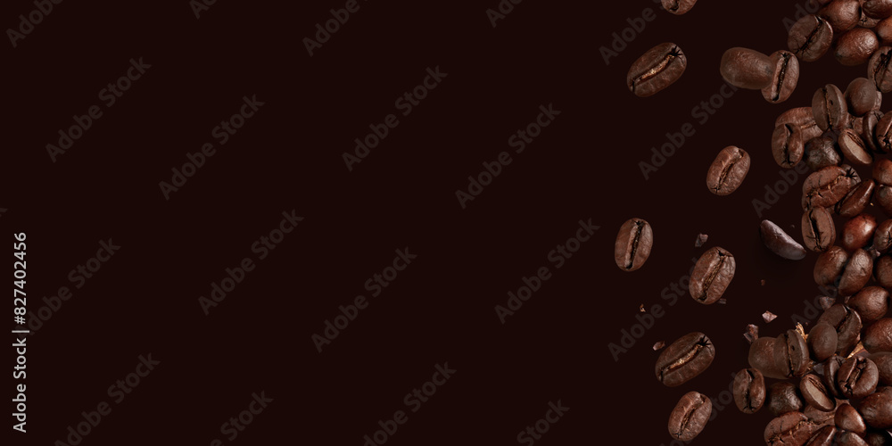 Obraz premium Kaffee- Banner- braun