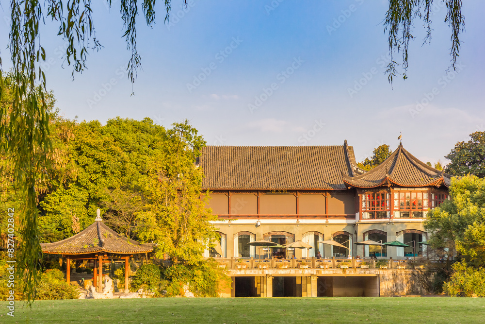 Historic house on the banks of the West Lake in Hangzhou, China