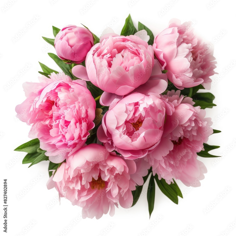 Pink peonies clipart, spring wedding flowers clipart.