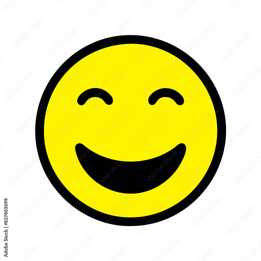 Smiley Icon Smiling Face Flat Style emoji 