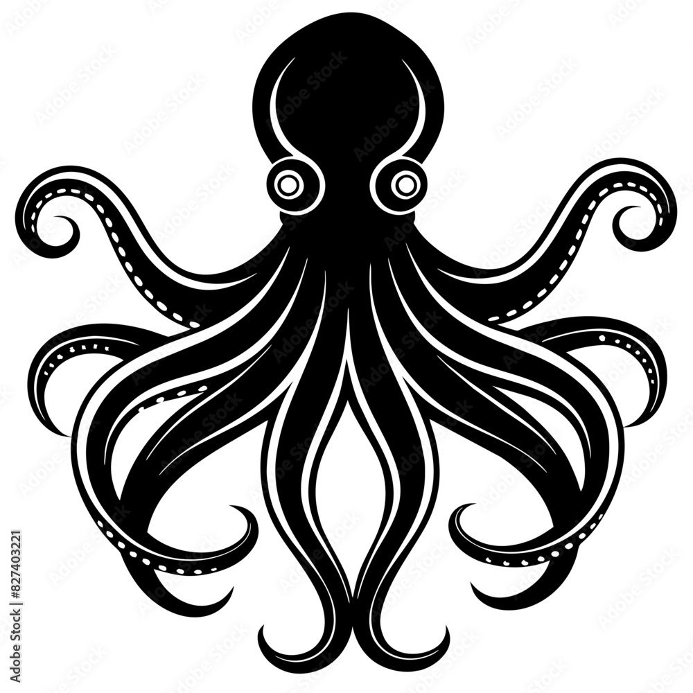 minimal octopus animal vector silhouette minimal octopus animal vector silhouette