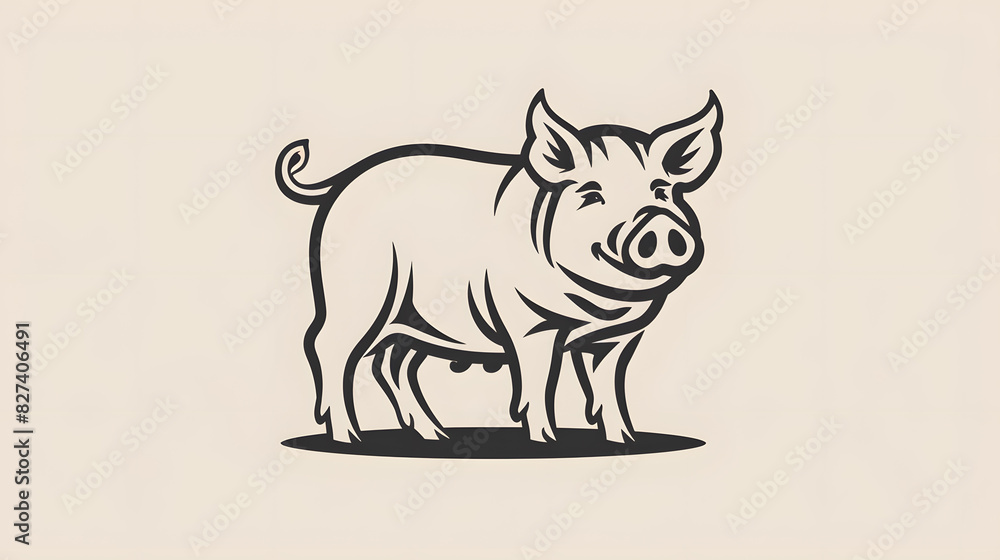Portrait of pig Portrait of pig