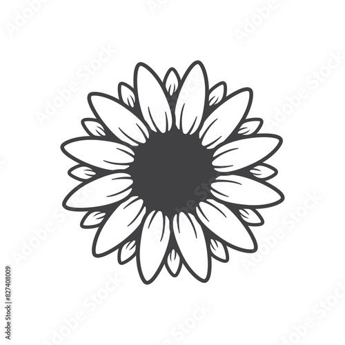 Sunflower icon in flat style. Flora vector illustration on isolated background. Sunflower sign business concept.