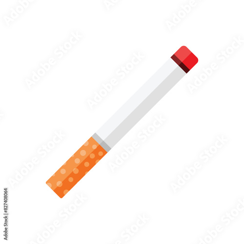 Cigarette icon in flat style. Smoking vector illustration on isolated background. Tobacco sign business concept.