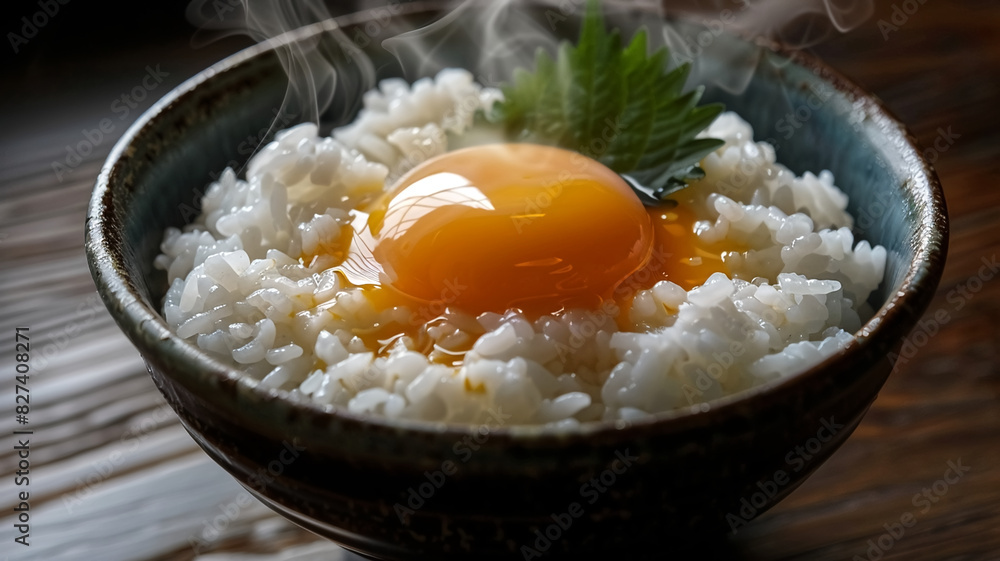 Tamago Kake Gohan is a comforting breakfast dish consisting of a raw egg over steaming hot rice, topped with soy sauce. Tamago Kake Gohan is a comforting breakfast dish consisting of a raw egg over steaming hot rice, topped with soy sauce.