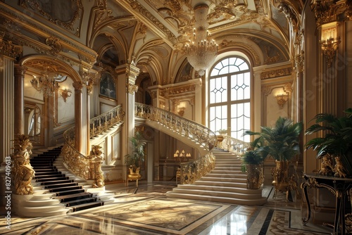 A luxurious opera house in a classical style look , AI generated © Tanu