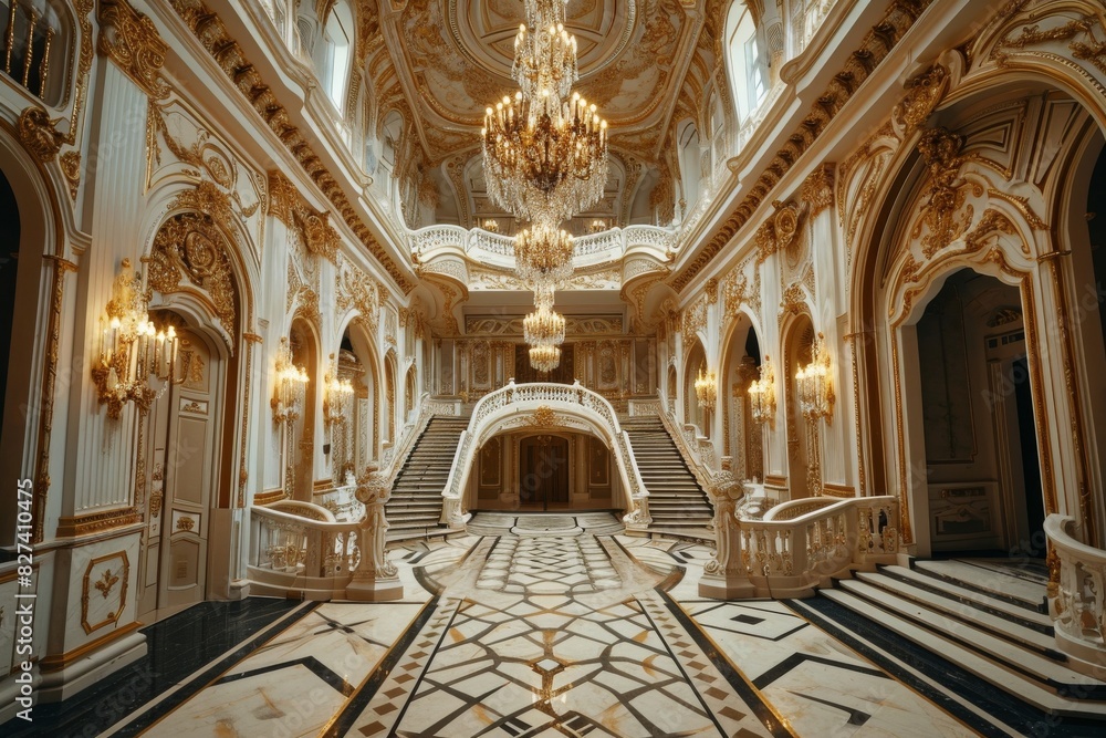 Fototapeta premium A luxurious opera house in a classical style look , AI generated