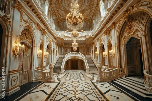 A luxurious opera house in a classical style look , AI generated photo