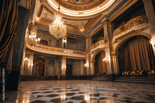 A luxurious opera house in a classical style look   AI generated