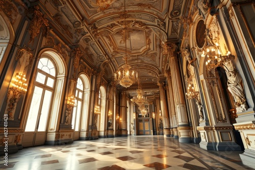 A luxurious opera house in a classical style look , AI generated photo
