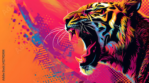 Wallpaper Mural Portrait of tiger. Torontodigital.ca