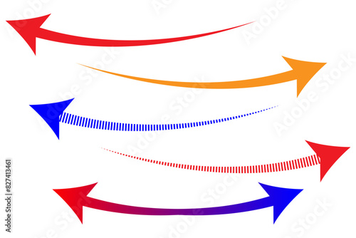 Long curved arrow to both sides.