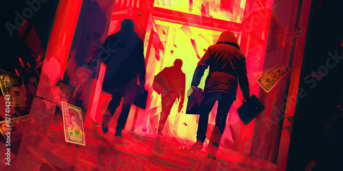 Account Takeover: An illustration of an account takeover attack, where fraudsters gain unauthorized access to a victim's account and make unauthorized transactions