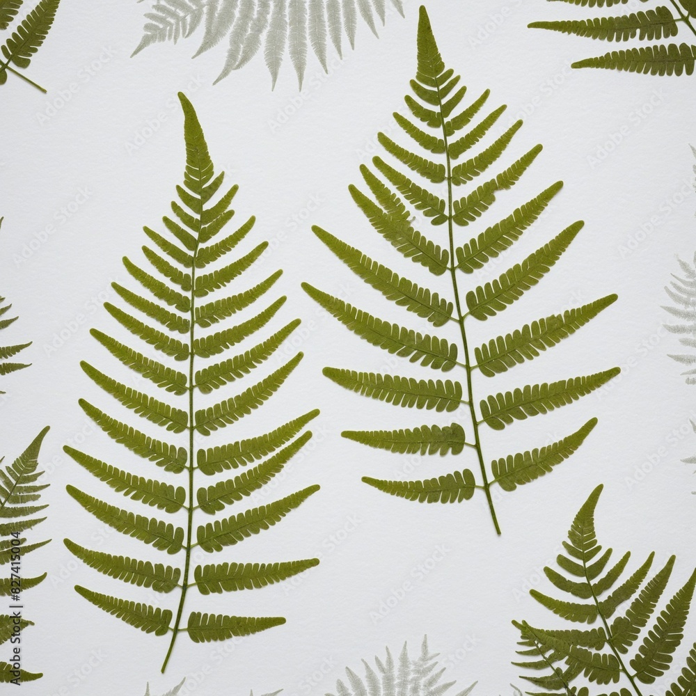 Obraz premium texture of fern foliage imprint on paper, leaf graphic
