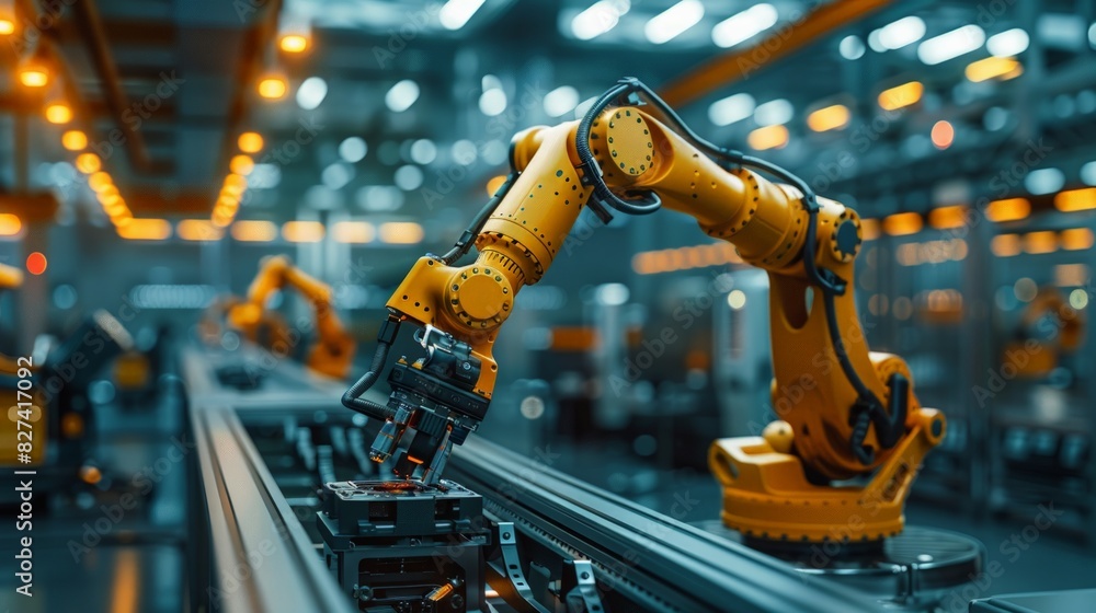 Industrial Robotics: with engineers programming and testing robotic systems designed for various industrial applications. Highlight the innovation. Industrial Robotics: with engineers programming and testing robotic systems designed for various industrial applications. Highlight the innovation.