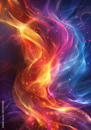 Abstract Colorful Plasma Background