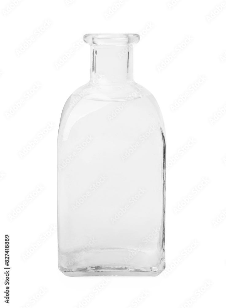 Vinegar in glass bottle isolated on white Vinegar in glass bottle isolated on white