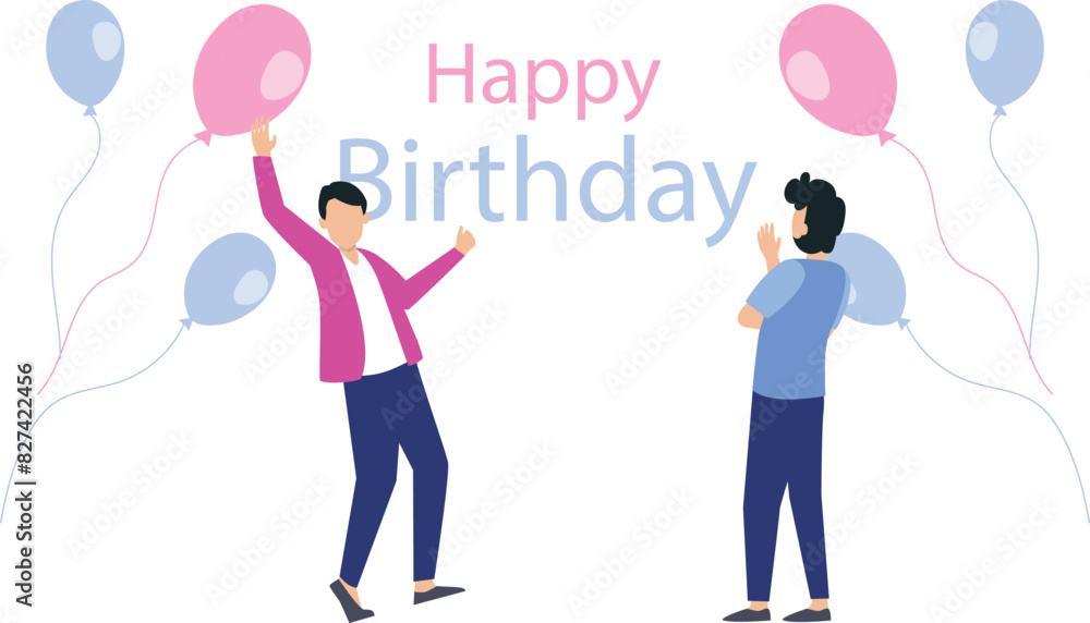 Boy and girl celebrating birthday. Boy and girl celebrating birthday.