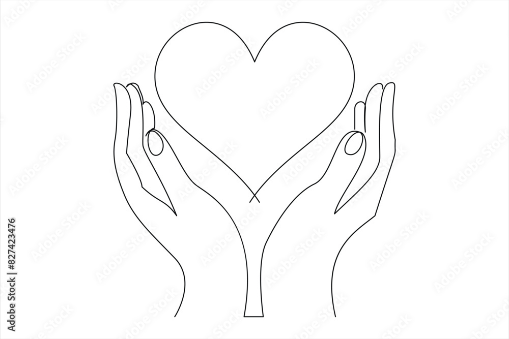 Heart continuous one line art drawing color shape Love sign outline Vector illustration
Heart continuous one line art drawing color shape Love sign outline Vector illustration