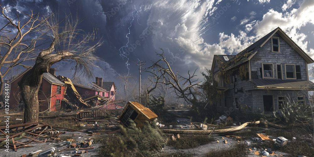 Tornado Damage: A scene of destruction left behind by a tornado ...