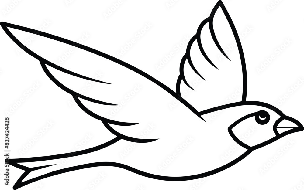 Sparrow silhouette vector illustration. Sparrow silhouette vector illustration.