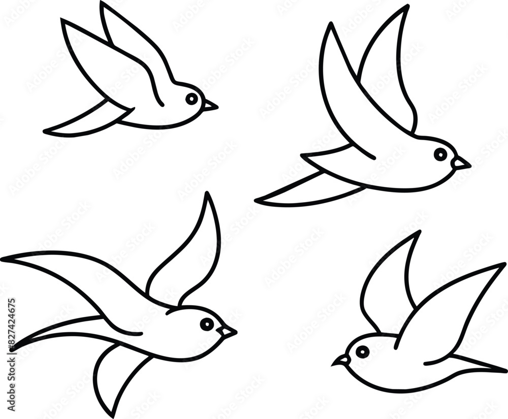 Sparrow silhouette vector illustration. Sparrow silhouette vector illustration.