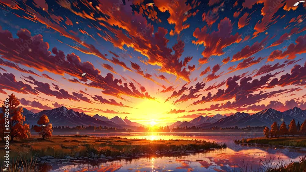 4k looping video showcasing the sunrise over Drammen's lake in the morning. 4k looping video showcasing the sunrise over Drammen's lake in the morning.